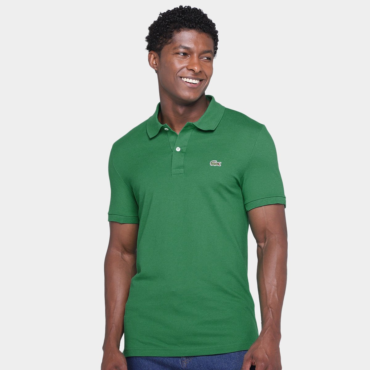 Miniatura Camisa Polo Lacoste Casual Masculina Verde claro - G