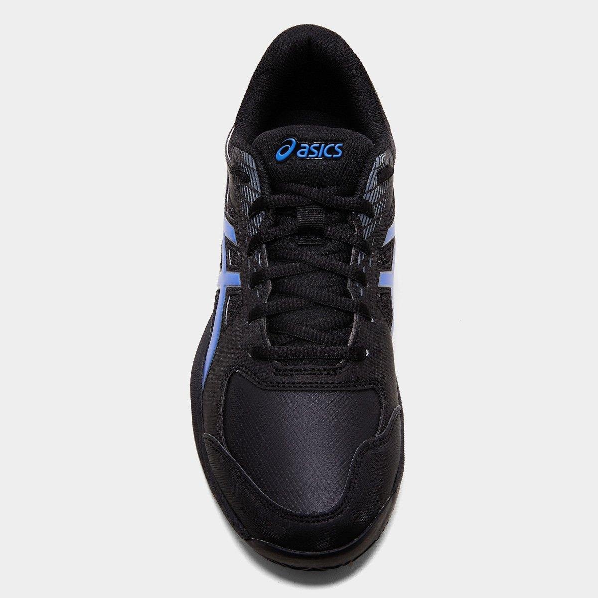 Miniatura Tênis Asics Court Slide 4 Saibro Masculino Preto+Azul - 39