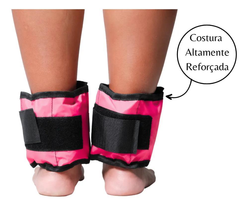 Miniatura Caneleira De Peso 4Kg Rosa Par Tornozeleira Peso Academia