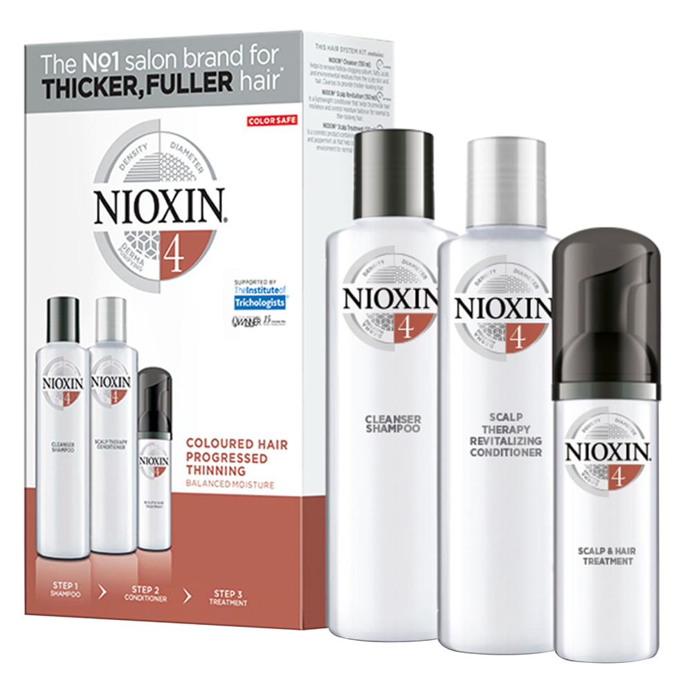 Miniatura Nioxin Trial Kit Sistema 4 - Shampoo + Condicionador + Leave-in Kit