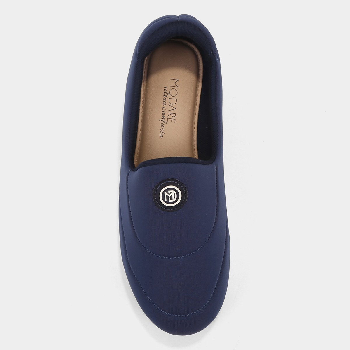 Miniatura Tênis Slip On Modare Liso Feminino Marinho+Branco - 34