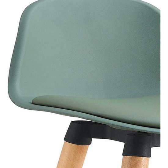 Miniatura Cadeira De Bar Alta 97X38X39Ck Madeira E Metal - Verde