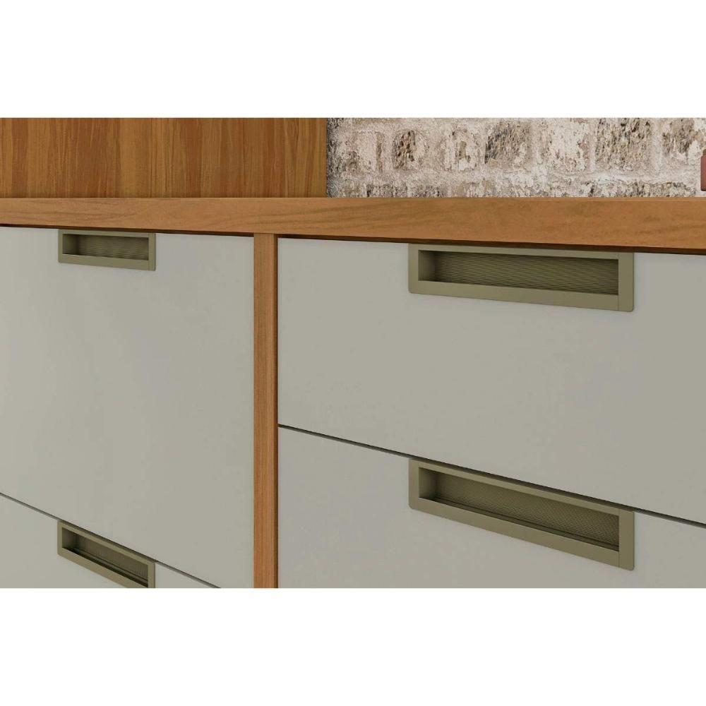 Kit Cozinha Completa 6 Peças Imperatriz (3aéreos+2balcões+1paneleiro) C6p85 Freijo-off White - Nesher