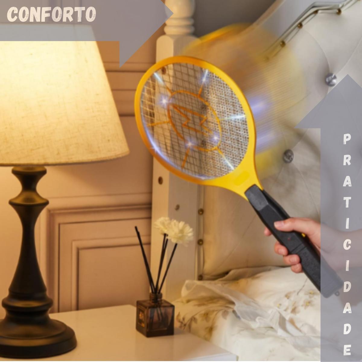 Miniatura Raquete Elétrica Mata Mosquitos - Entrega Rápida