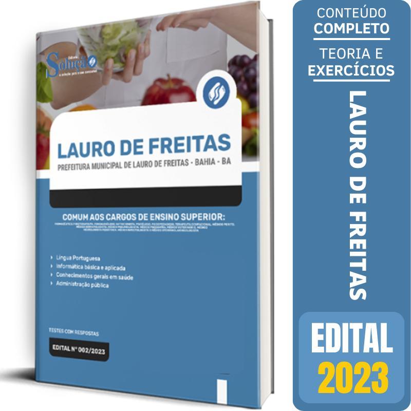 Miniatura Apostila Lauro De Freitas Ba 2023- Cargos De Ensino Superior