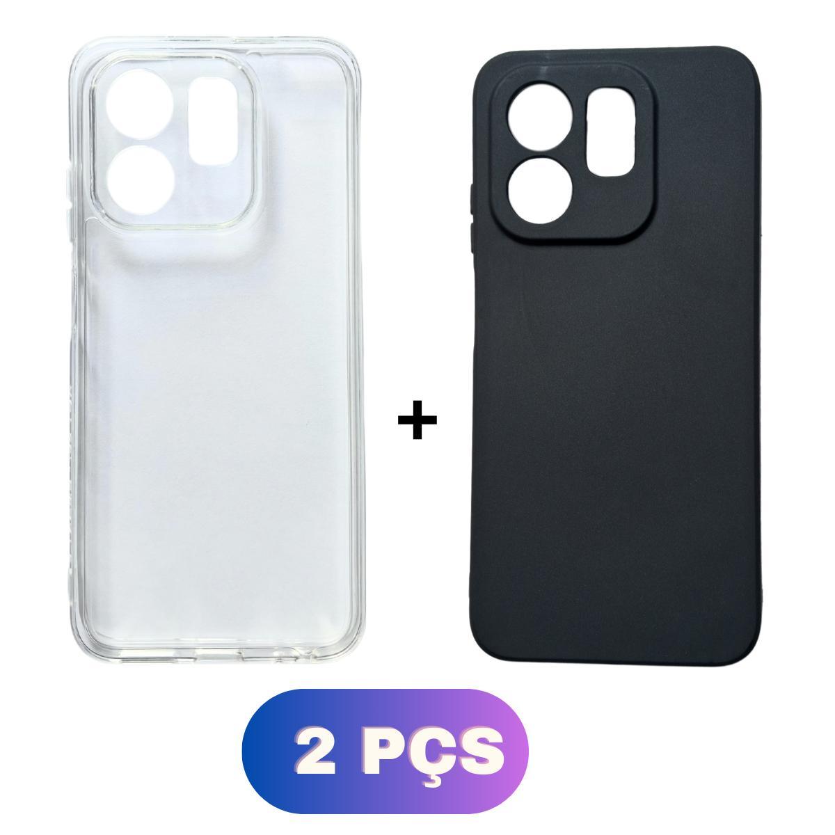 Miniatura Kit Capa Colorida + Capinha Transparente Infinix Hot 50I