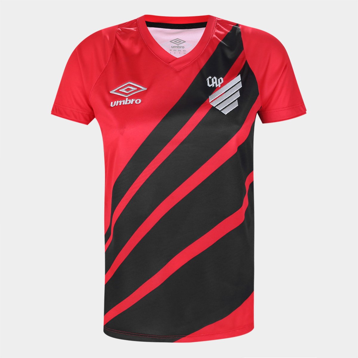 Miniatura Camisa Athletico Paranaense I 24/25 s/n° Torcedor Umbro Feminina Vermelho+Preto - G