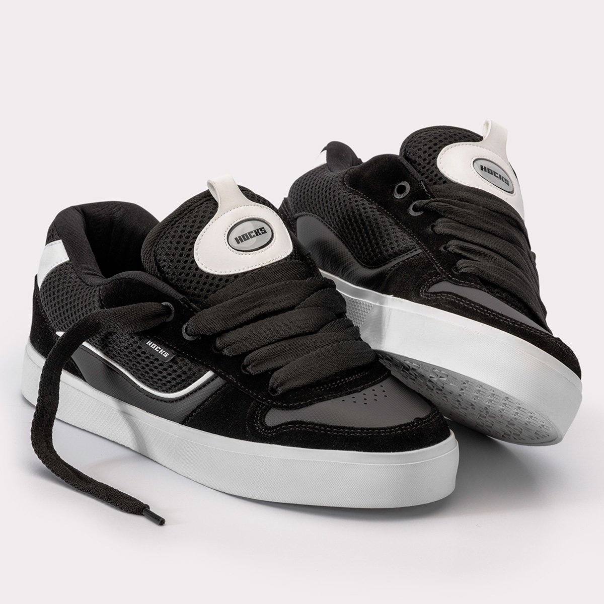 Miniatura Tênis Hocks Puff Branco+Preto - 34