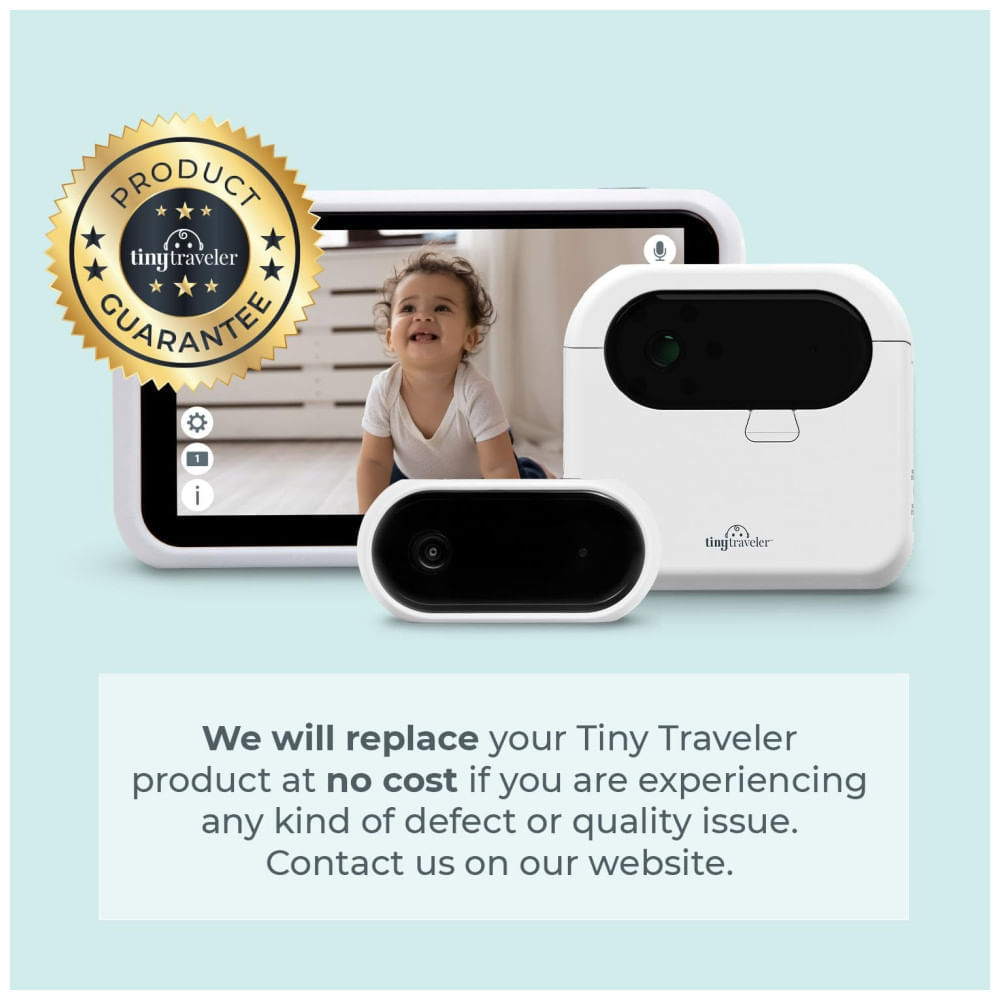 Miniatura Babá Eletrônica Kit de Viagem com Monitor Digital, Câmera sem Fio para Carro, Visão Noturna e Banco de Energia, Tiny Traveler, Preta 110v