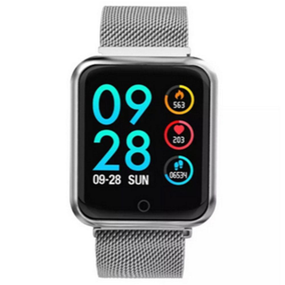 Miniatura Smartwatch Inteligente P70 Pro Bluetooth Pulseira Prata Bluetooth - Smartwatch - Silicone - P70