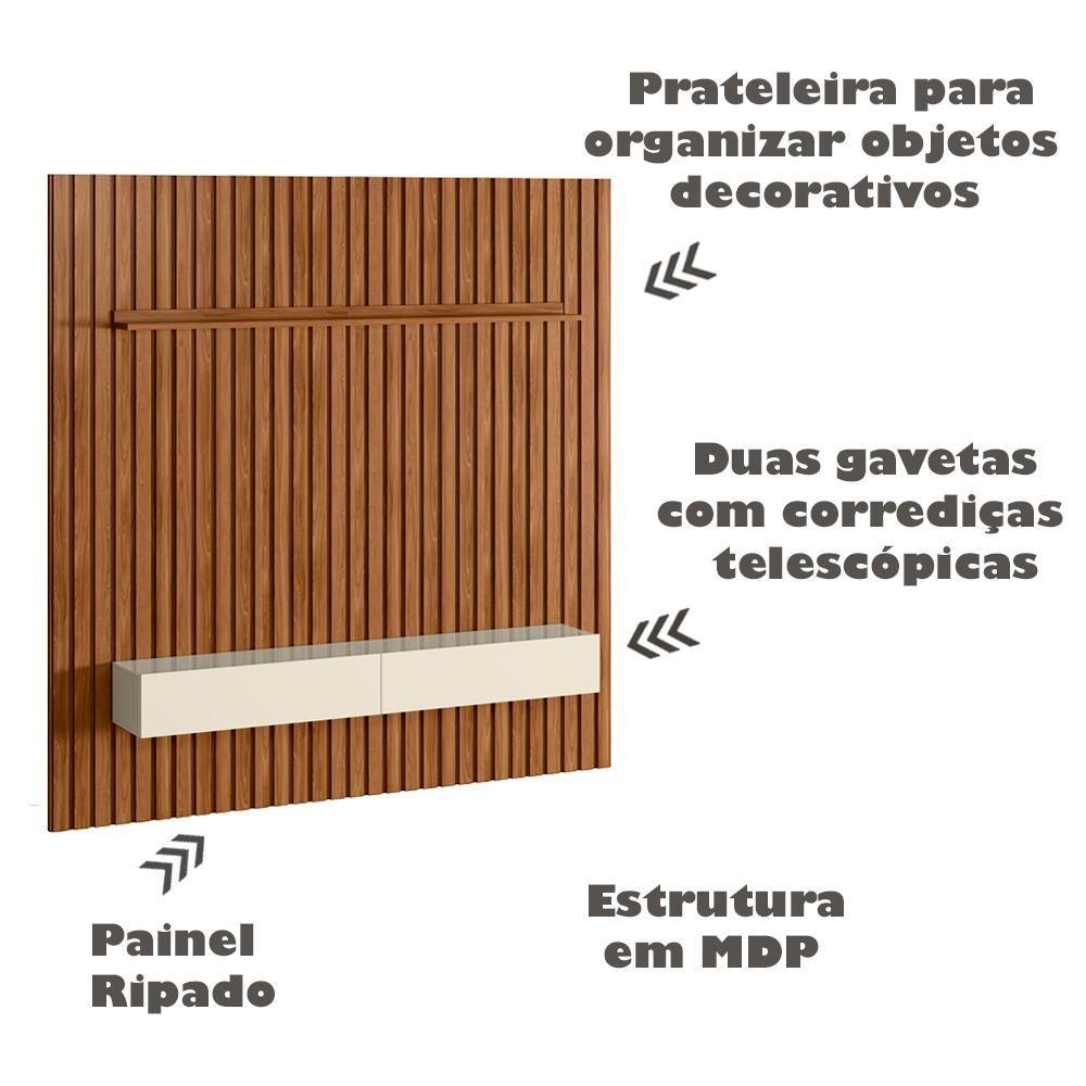 Miniatura Painel Ripado Placa Tv 80 Projetta 218x249 Cinamo Mell Off White Mbl Cinamo Mell Off White