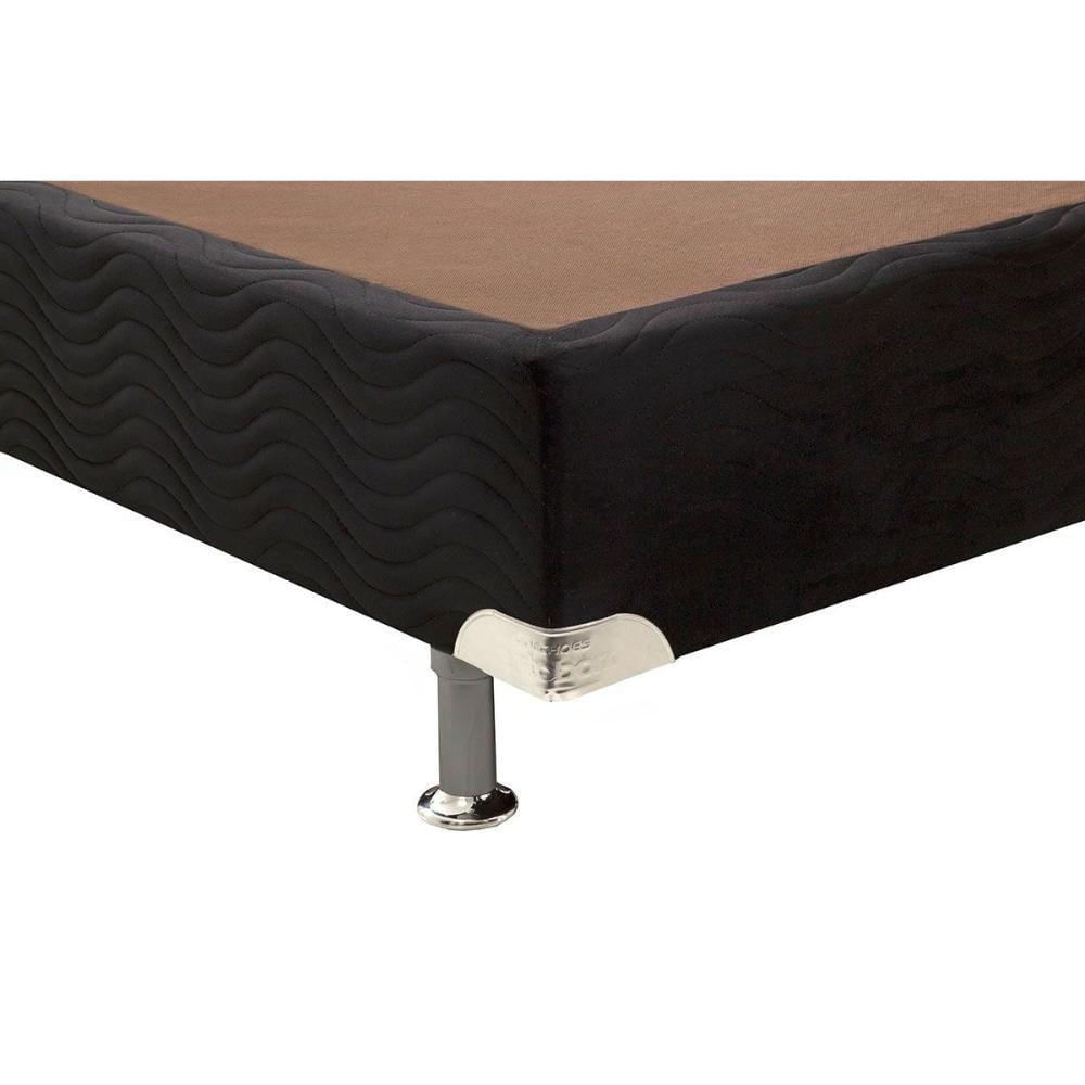 Miniatura Cama Box Base Viúva Americana Suede Nero Black (128x188x23) - Ortobom