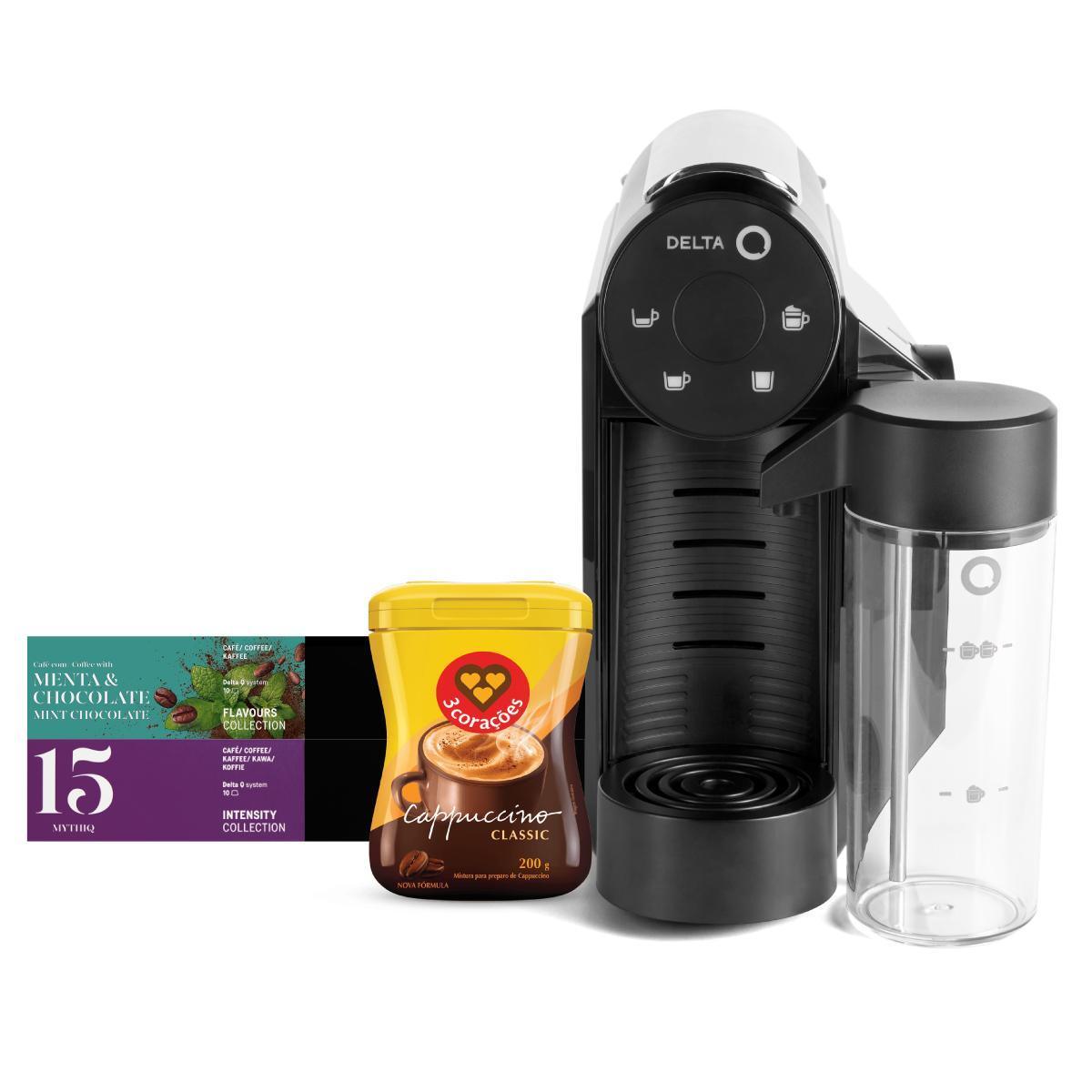 Miniatura Cafeteira Expresso Mini Milk Delta Q 30 Capsulas E