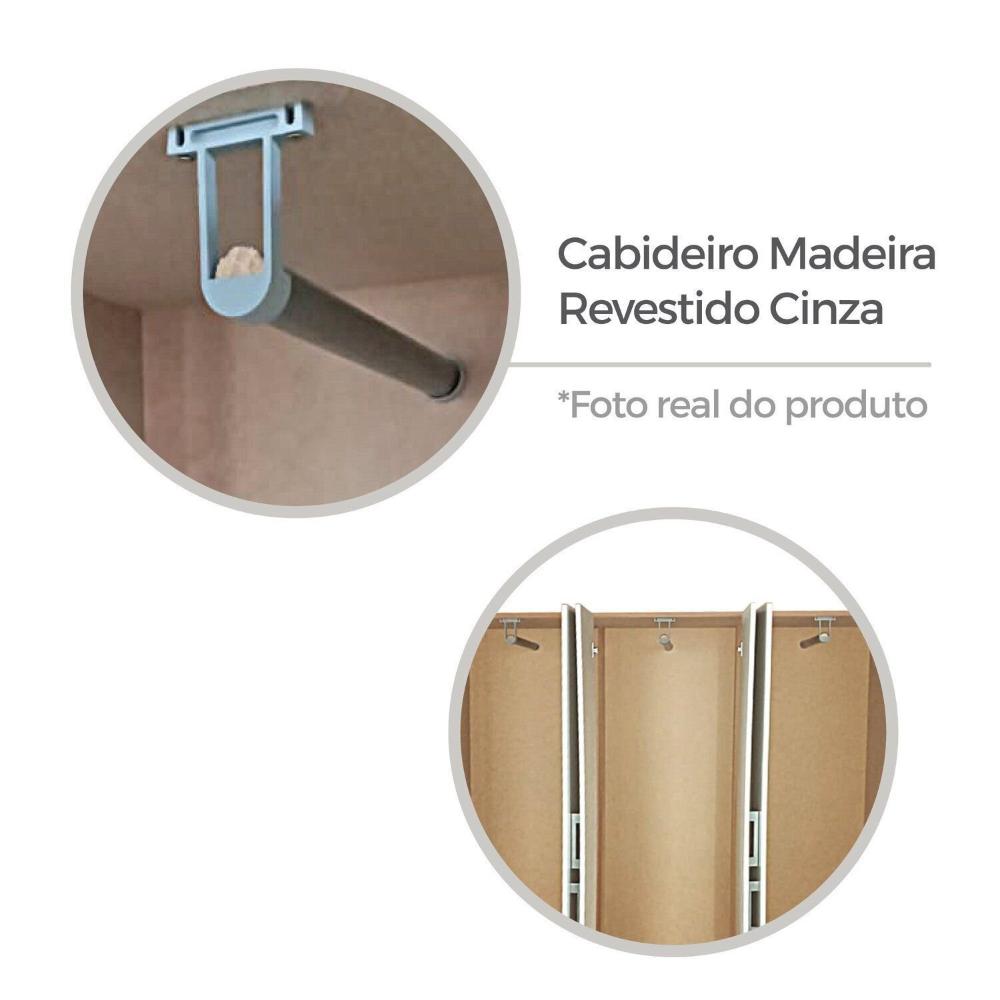 Miniatura Guarda-roupa Jamaica 6 Portas 2 Gavetas Cinamomo/Off White