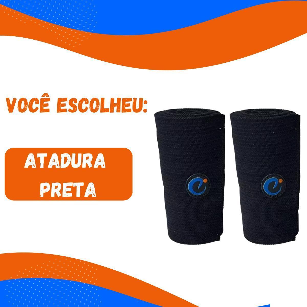 Miniatura Atadura Elástica Compressiva Bandagem Esportiva - Cor Preto