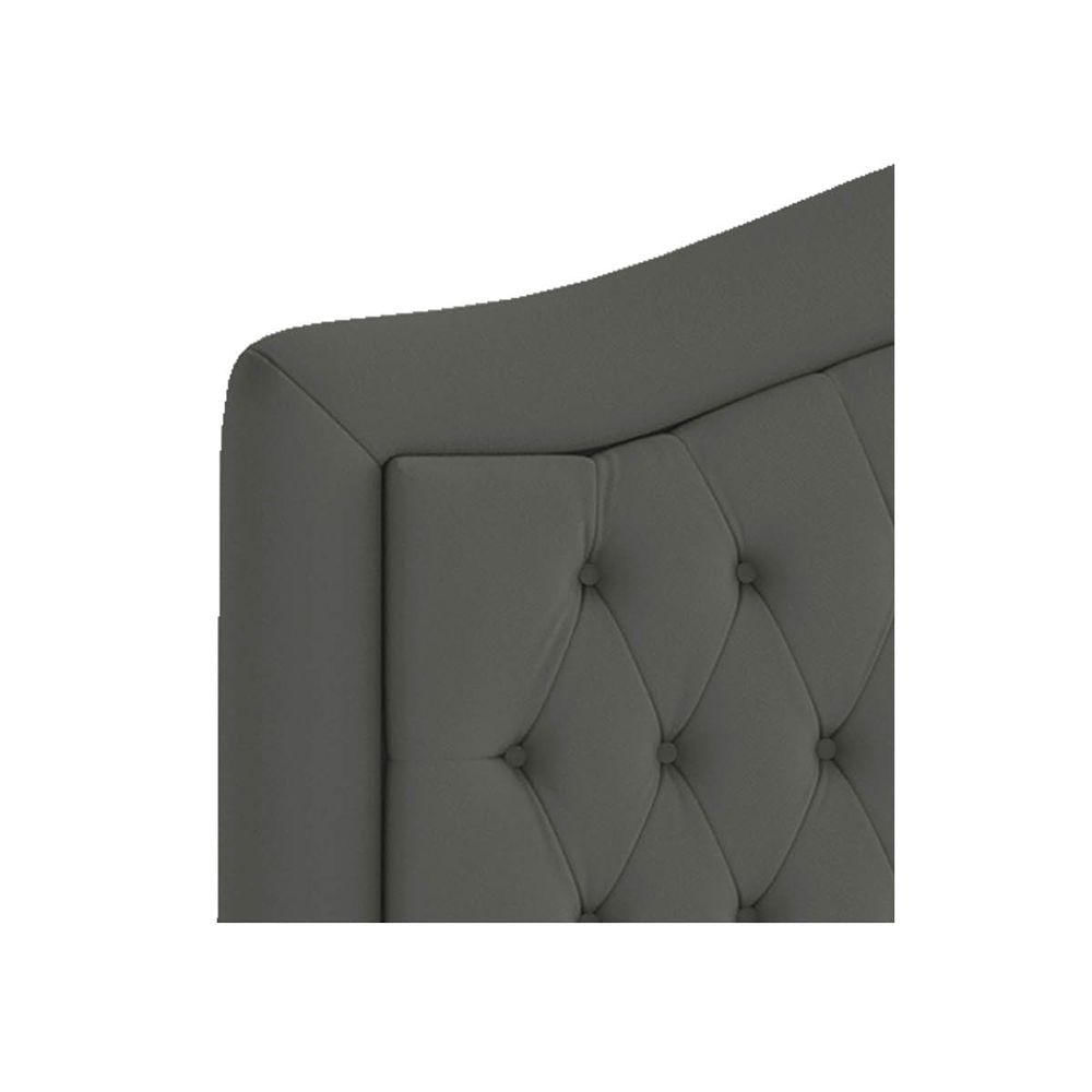 Miniatura Cabeceira King ághata P04 195 Cm Suede Cinza Escuro Tca 958
