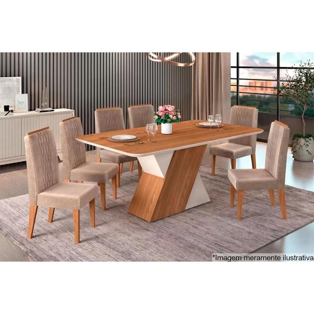 Miniatura Cadeira Sala De Jantar Lia Kit 2 Un Freijó-linho Saara - Dj Móveis