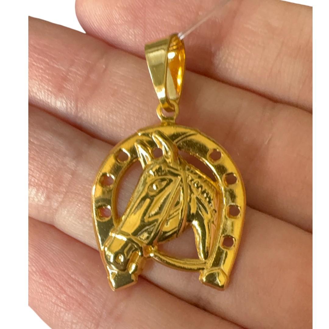 Miniatura Pingente Ferradura M - Banhado A Ouro 18K