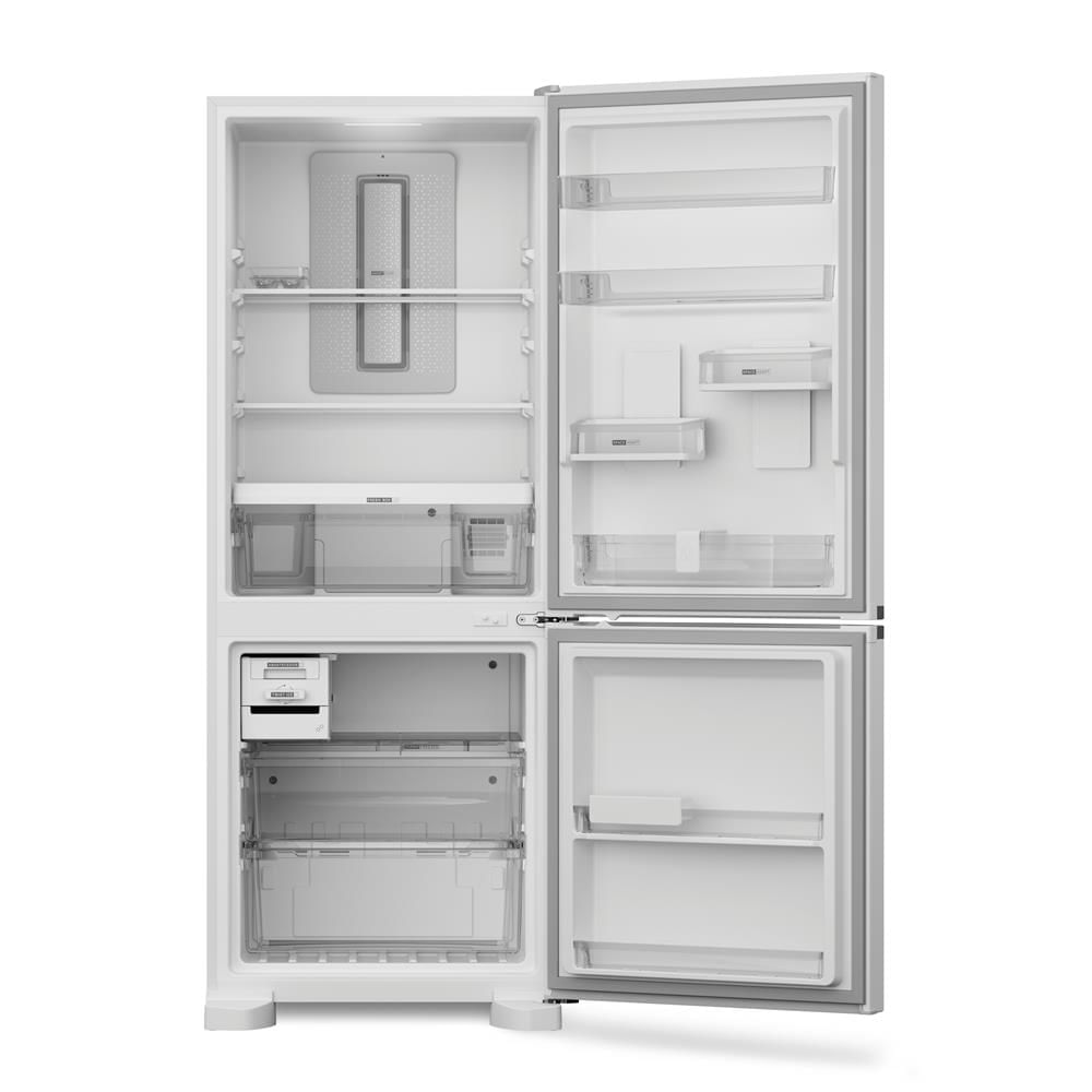Miniatura Geladeira Brastemp Frost Free Inverse A+++ 447 litros cor Branca com Smart Flow e Fresh Box - BRE57FB 110v