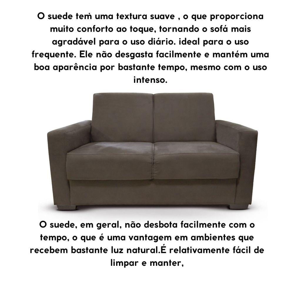Miniatura Sofá Estofado 2 Lugares Sala Estar Recepção Lavínia Suede Cor:marrom