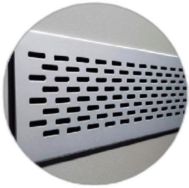 Miniatura Grade Ventilacao 800Mm Aba 28 Aluminio