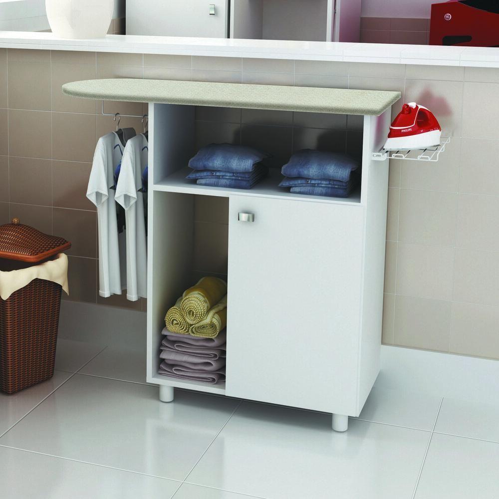 Miniatura Tábua De Passar Roupa Com Armário 1 Porta Cr30008 Branca