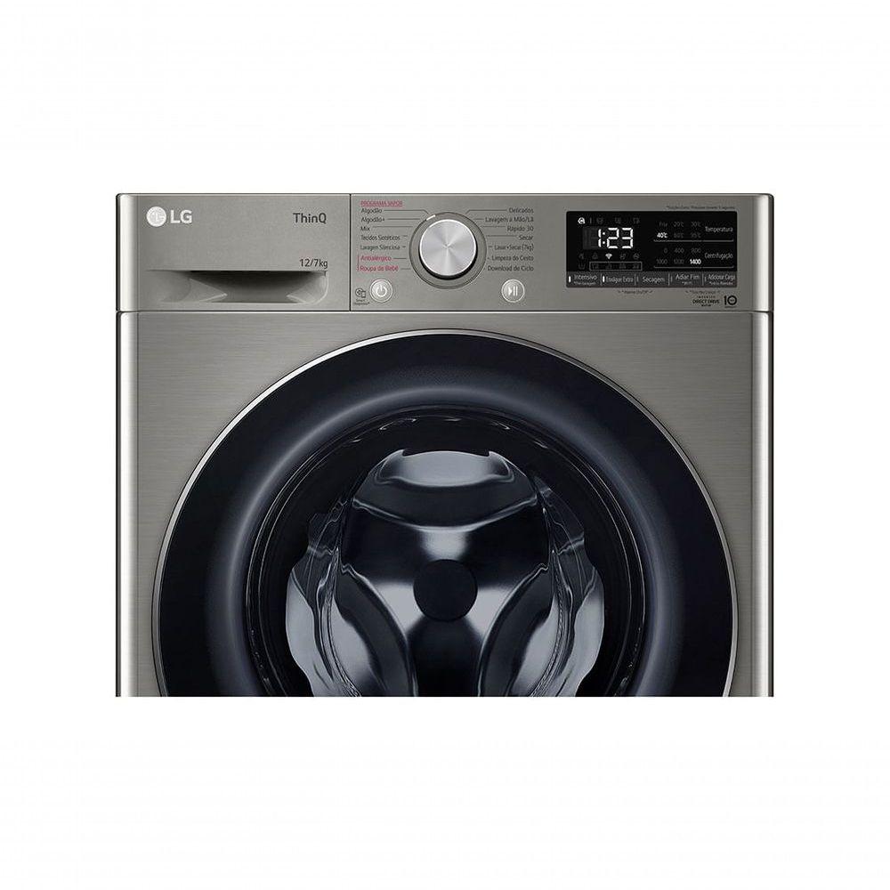 Lava e Seca Smart LG VC4 12kg Inox Look com Inteligência Artificial AIDD CV5012PC4 110V