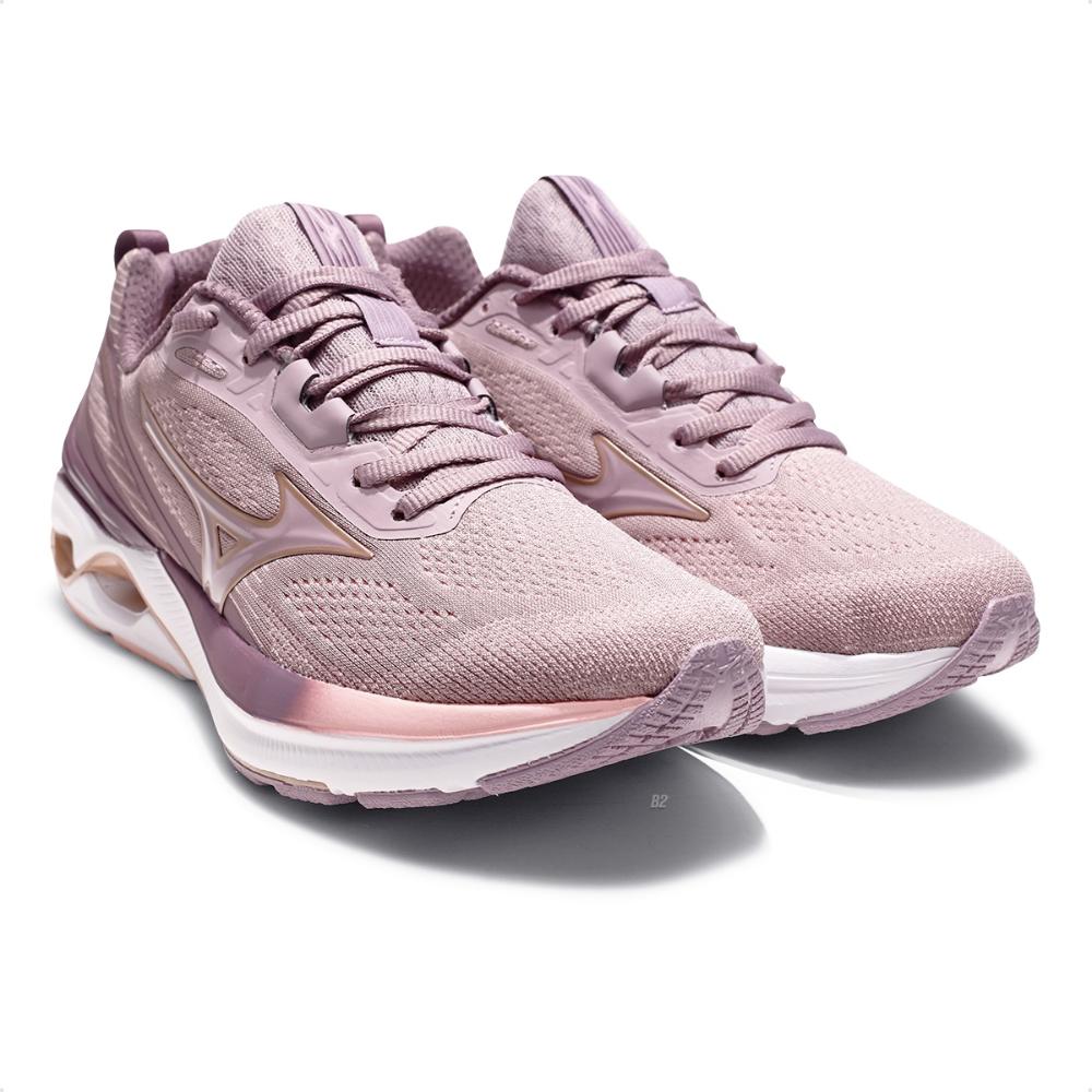 Miniatura Tênis Mizuno Wave Dynasty 7 Feminino Lilas / Rosa - 35