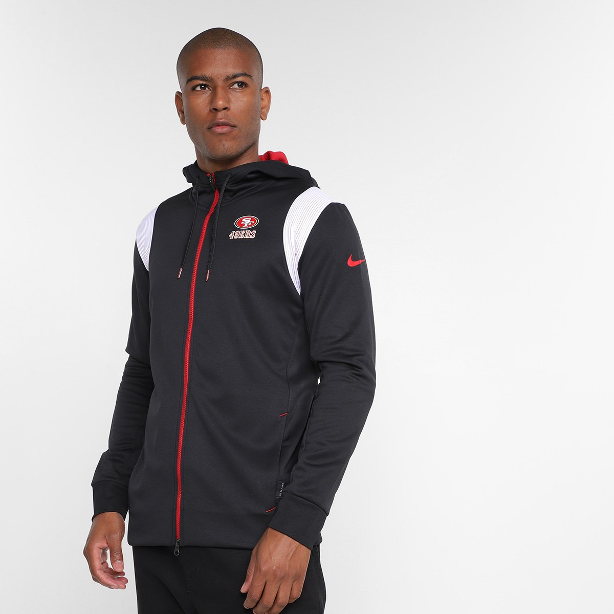 Miniatura Jaqueta Nike NFL San Francisco 49ers Masculina Preto - P