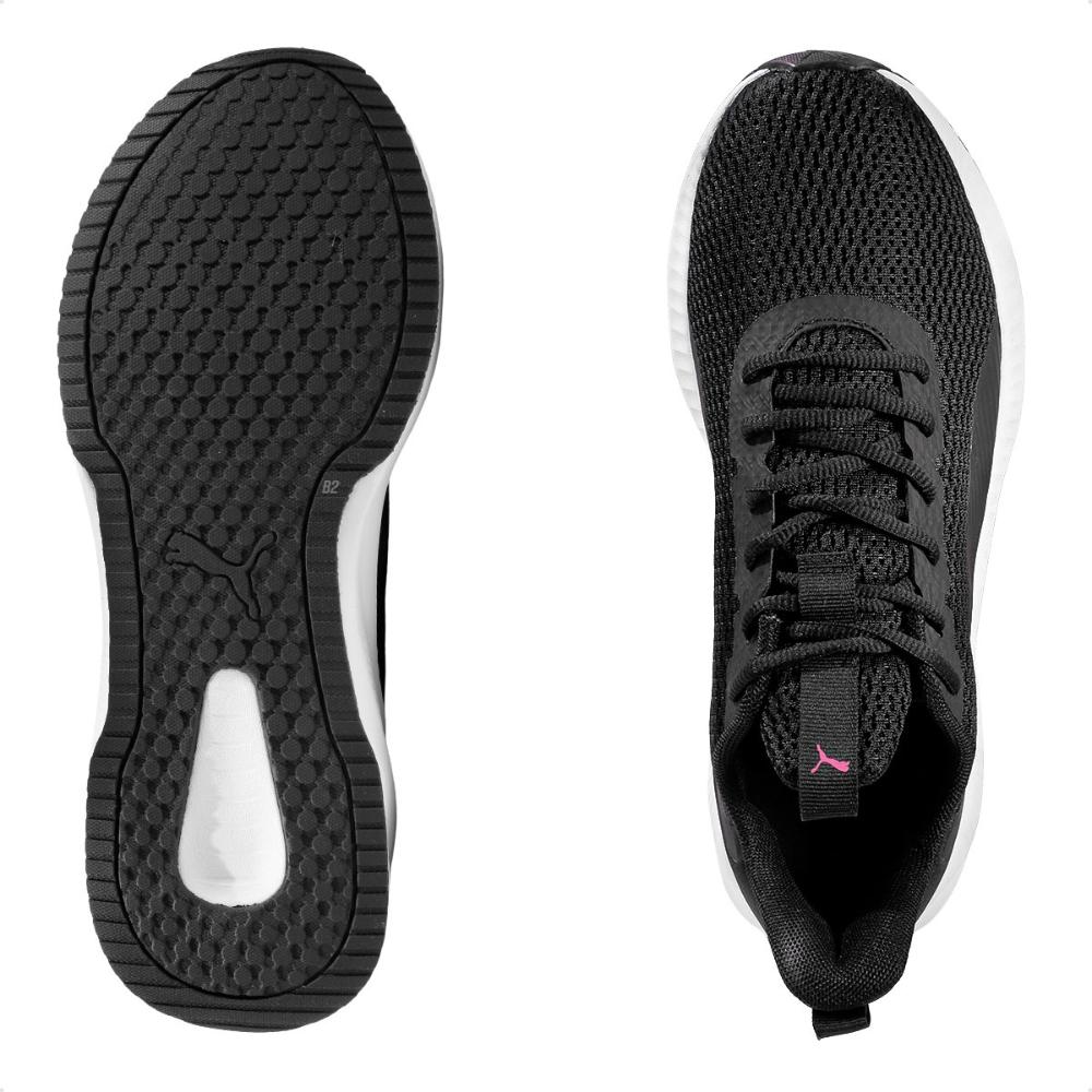 Tênis Puma Flyer Lite 3 Feminino Preto / Rosa - 34