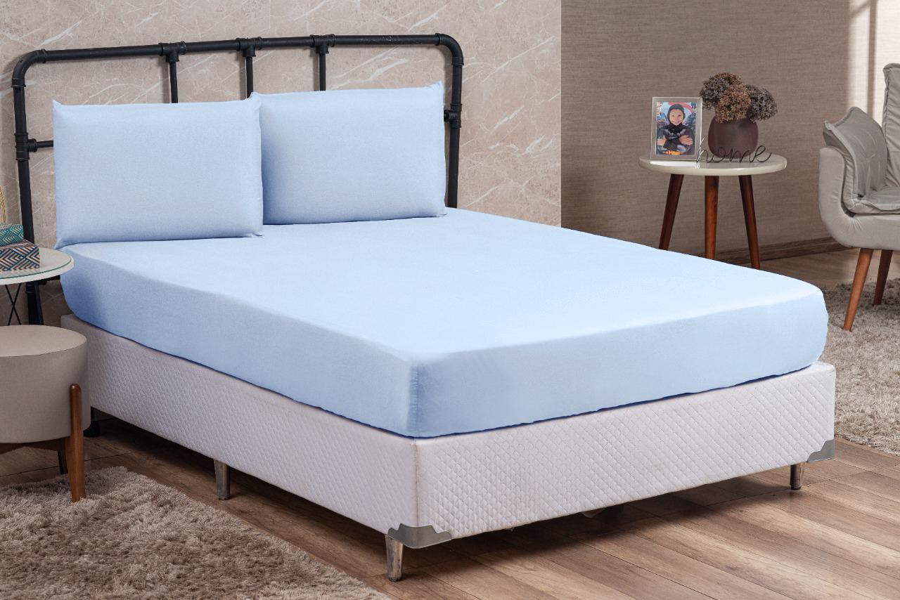 Miniatura Jogo Cama Queen Linha Gold Percal 200 Fios 04 Peças Cama Box