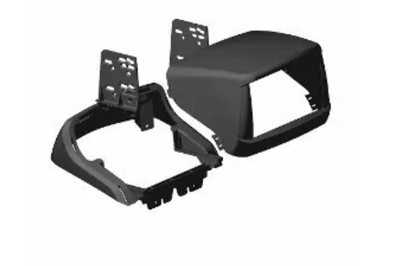 Miniatura Moldura Som / Dvd 2 Din Fiat Doblo Cinza