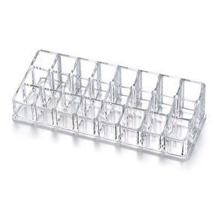Miniatura Organizador Batons Cosméticos Acrílico Grande 24 Divisorias