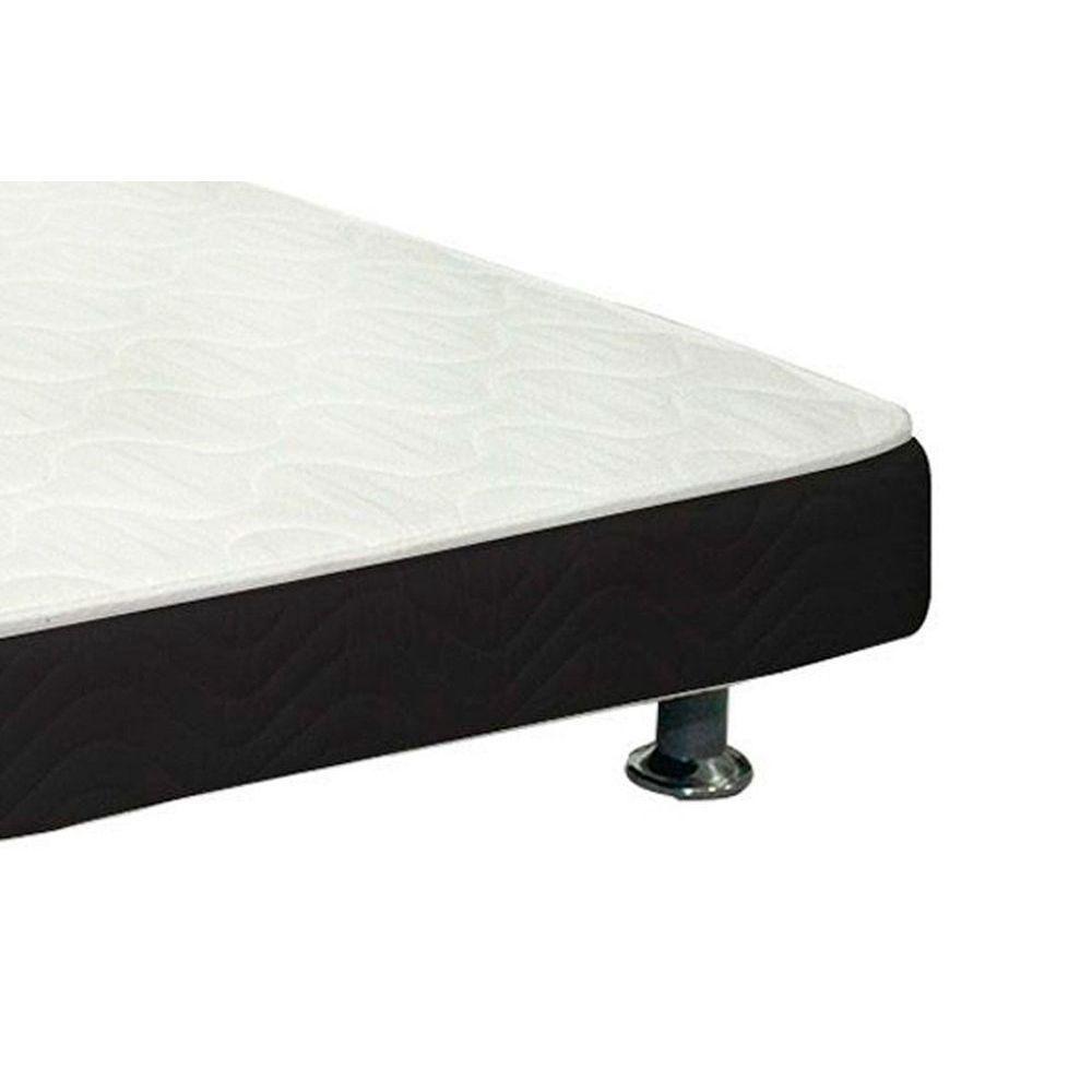 Miniatura Cama Box Solteiro Conjugado Ortobom Black C/ Auxiliar + Armário Multiuso Margarida Branco