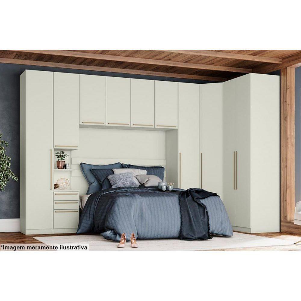 Miniatura Módulo De Quarto Casal Guarda Roupa C- 2 Portas Mc08 Seletto Areia