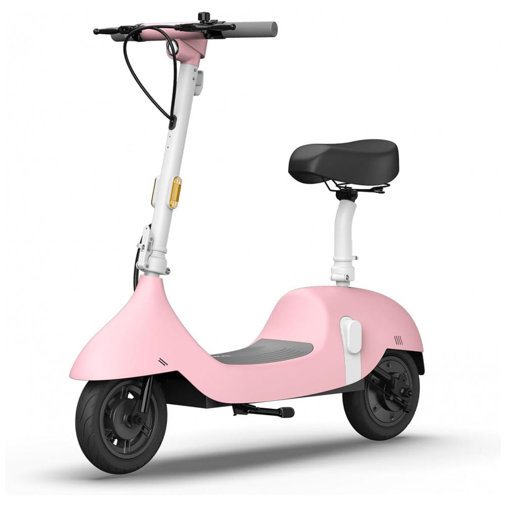 Miniatura Patinete Elétrico com Assento para Adolescentes e Adultos, Alcance 45km e Peso 100kg, OKAI ES50B, Rosa
