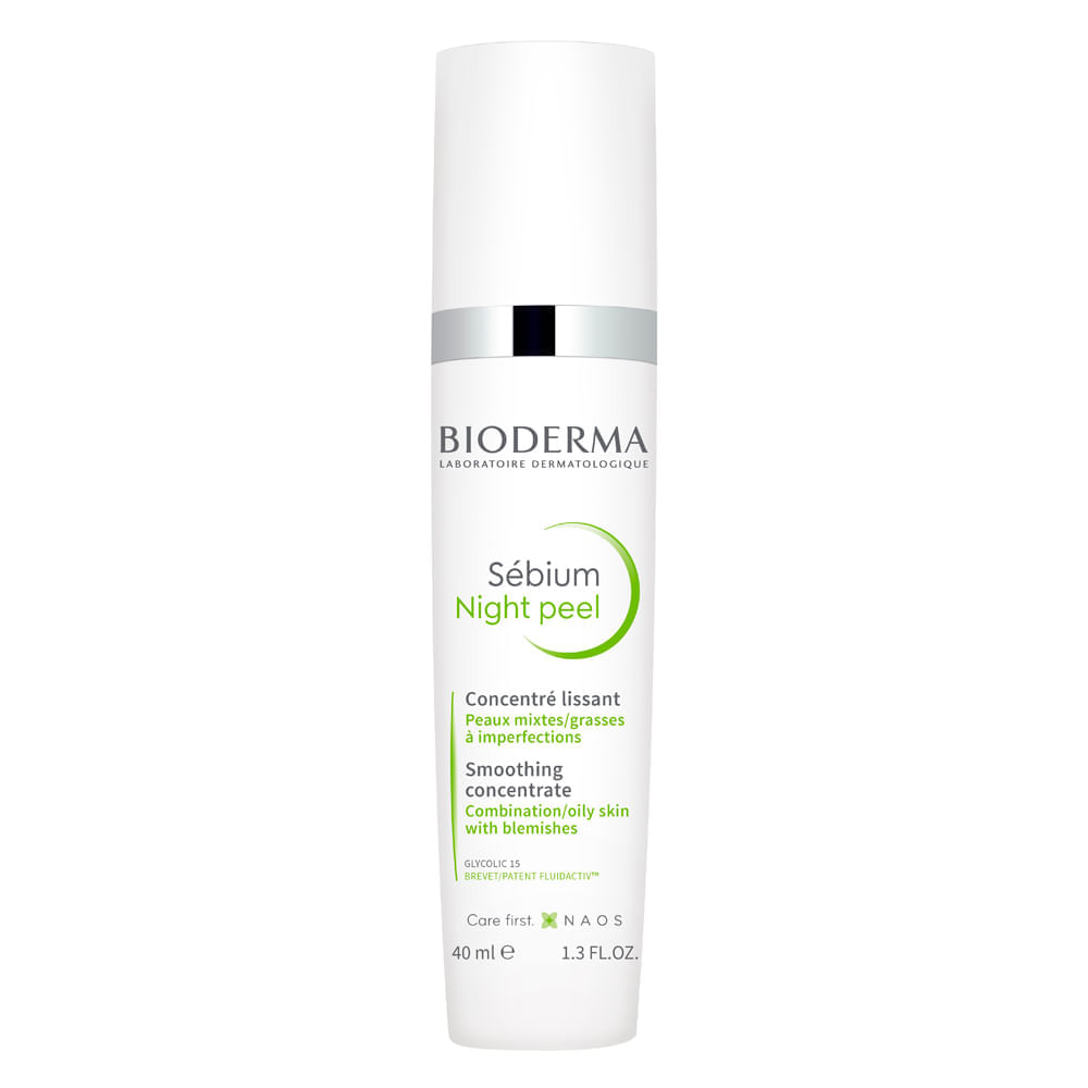 Miniatura Bioderma Sébium Night Peel Sérum Concentrado Renovador para Peles Oleosas e Acneicas 40ml