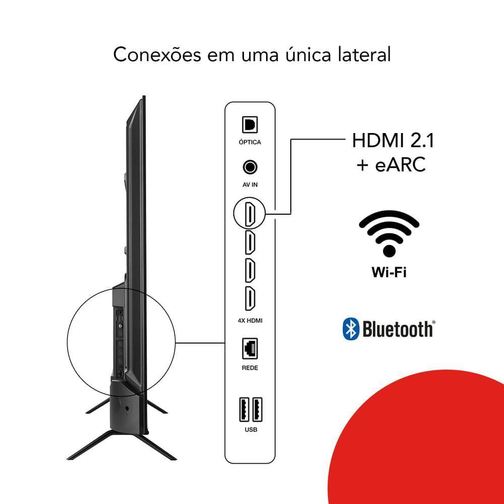 Smart TV Aiwa 65” Google TV 4K Comando de Voz Dolby Vision & Atmos AWS-TV-65-BL-01-G