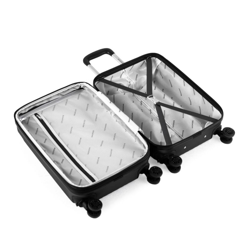 Mala de Bordo 10 Kg ABS 4 Rodas Turquia II Preta Preto - PP