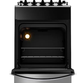 Fogão Brastemp 4 Bocas BFO4NBR Clean com Mesa de Inox, 2 Prateleiras Ajustáveis e Acendimento automático Bivolt – Inox