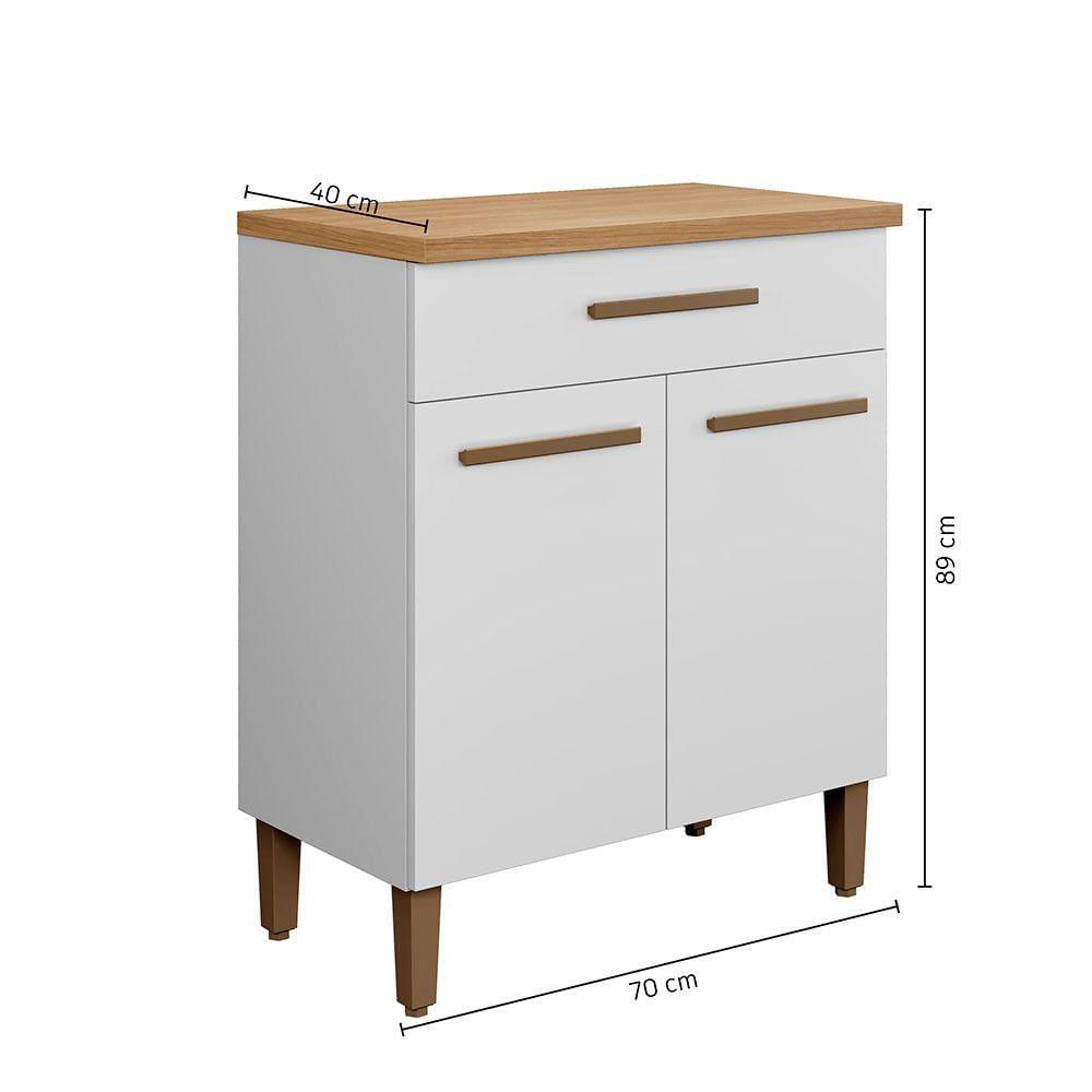 Miniatura Balcão Omega Master Mdf Arte Móveis Branco