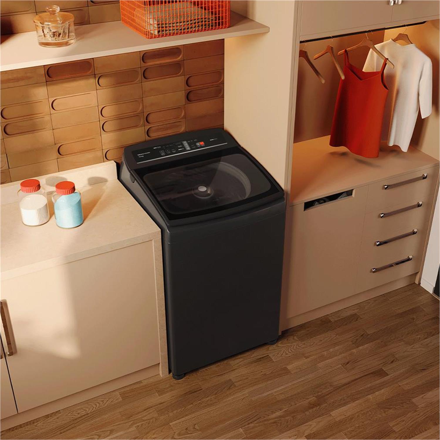 Máquina de Lavar Brastemp 15kg Cinza - BWT15A9 110V