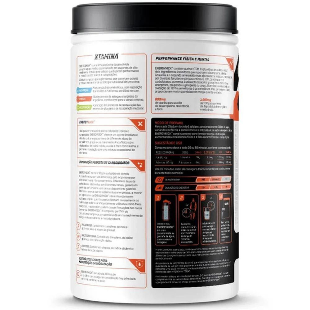 Miniatura Pre e Intra Treino Energy Kick Dux Xtamina Sabor Laranja 1Kg