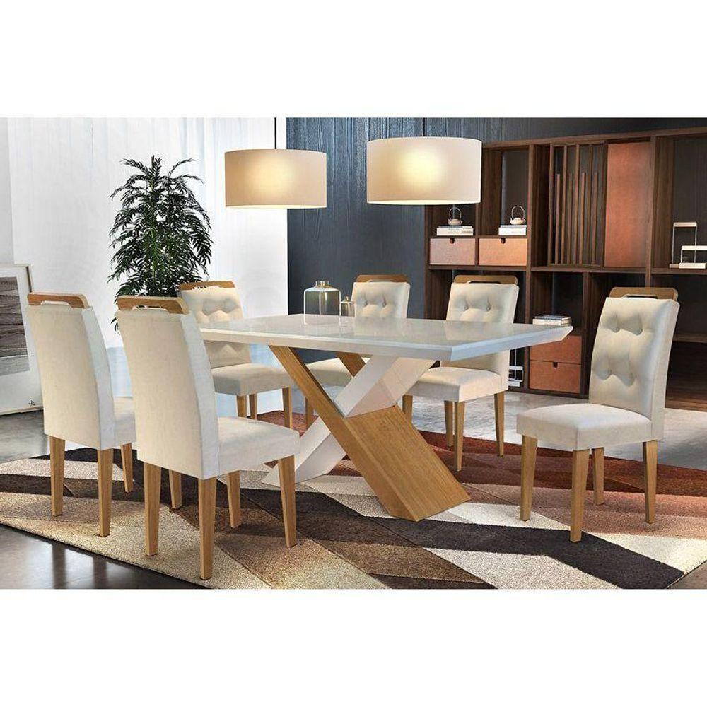 Miniatura Kit 2 Cadeiras Imbuia Linho Bouclê Caramelo