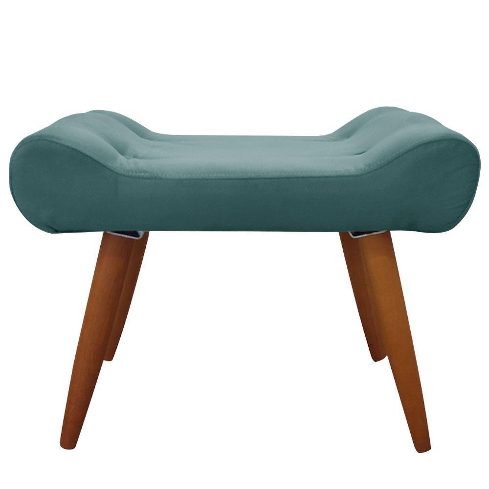 Miniatura Puff Deativo Lara Veludo Ciano