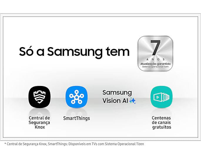 Smart TV Samsung 55" Vision AI TV QLED 4K 2025 QN55Q7FAAGXZD Bivolt