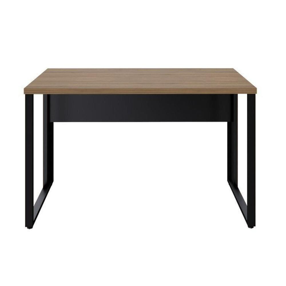 Miniatura Mesa para Escritório Diretor em L 120x150cm Marrom/Preto