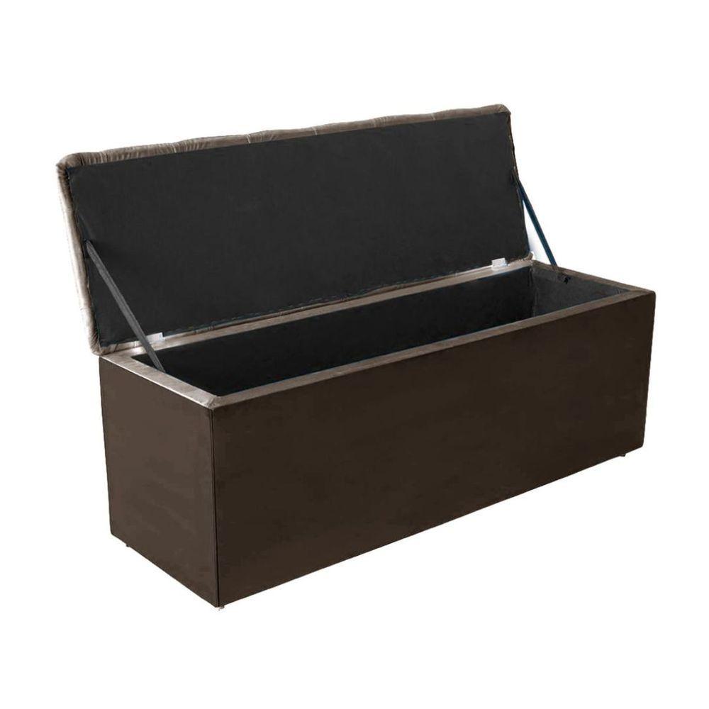 Miniatura Calçadeira Baú Recamier 140 Cm Daiana Corino Marrom