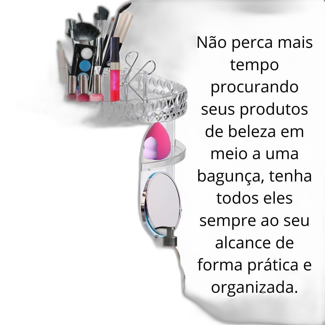 Super Organizador Acrilico Porta Maquiagem Display Giratorio