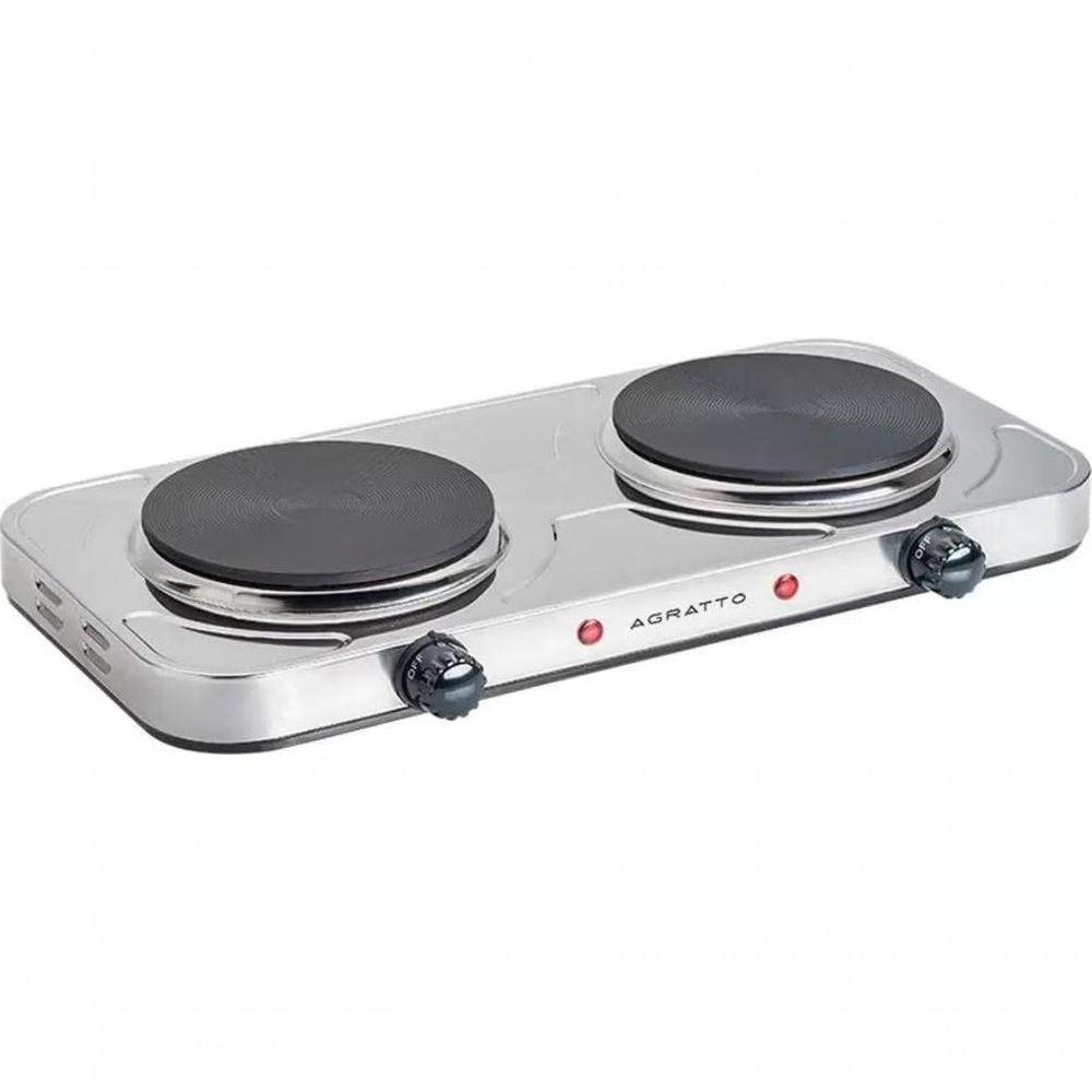 Miniatura Fogao Portatil Eletrico De Bancada 2 Bocas 2000w 110V